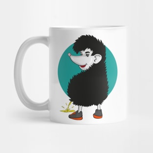 pissing hedgehog Mug